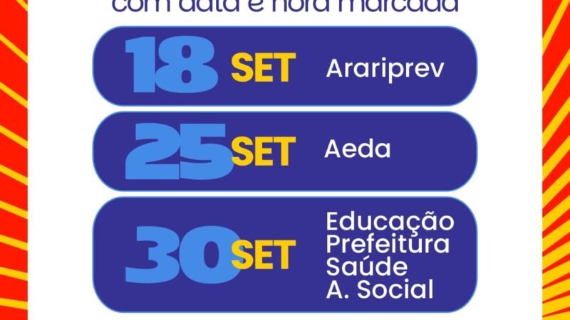 Prefeitura de Araripina divulga calendário de pagamento dos servidores referente a setembro