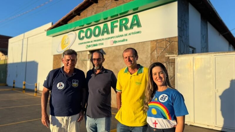 Lara e Coronel Meira visitam comércio e Cooperativa Agropecuária durante agenda em Afrânio