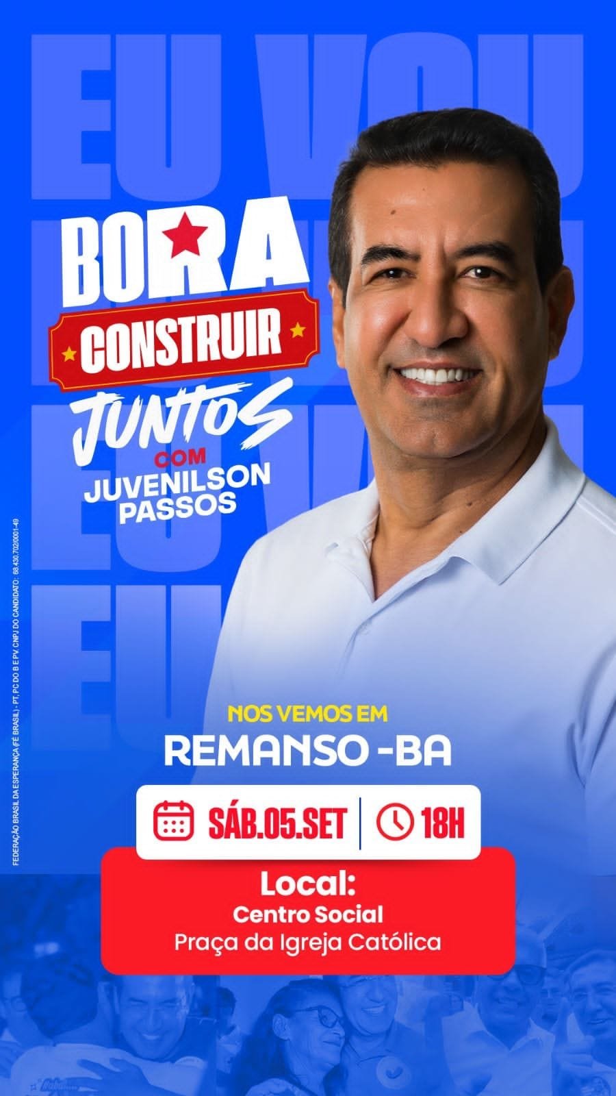 Movimento “Bora Construir” promove encontro comunitário em Remanso neste sábado