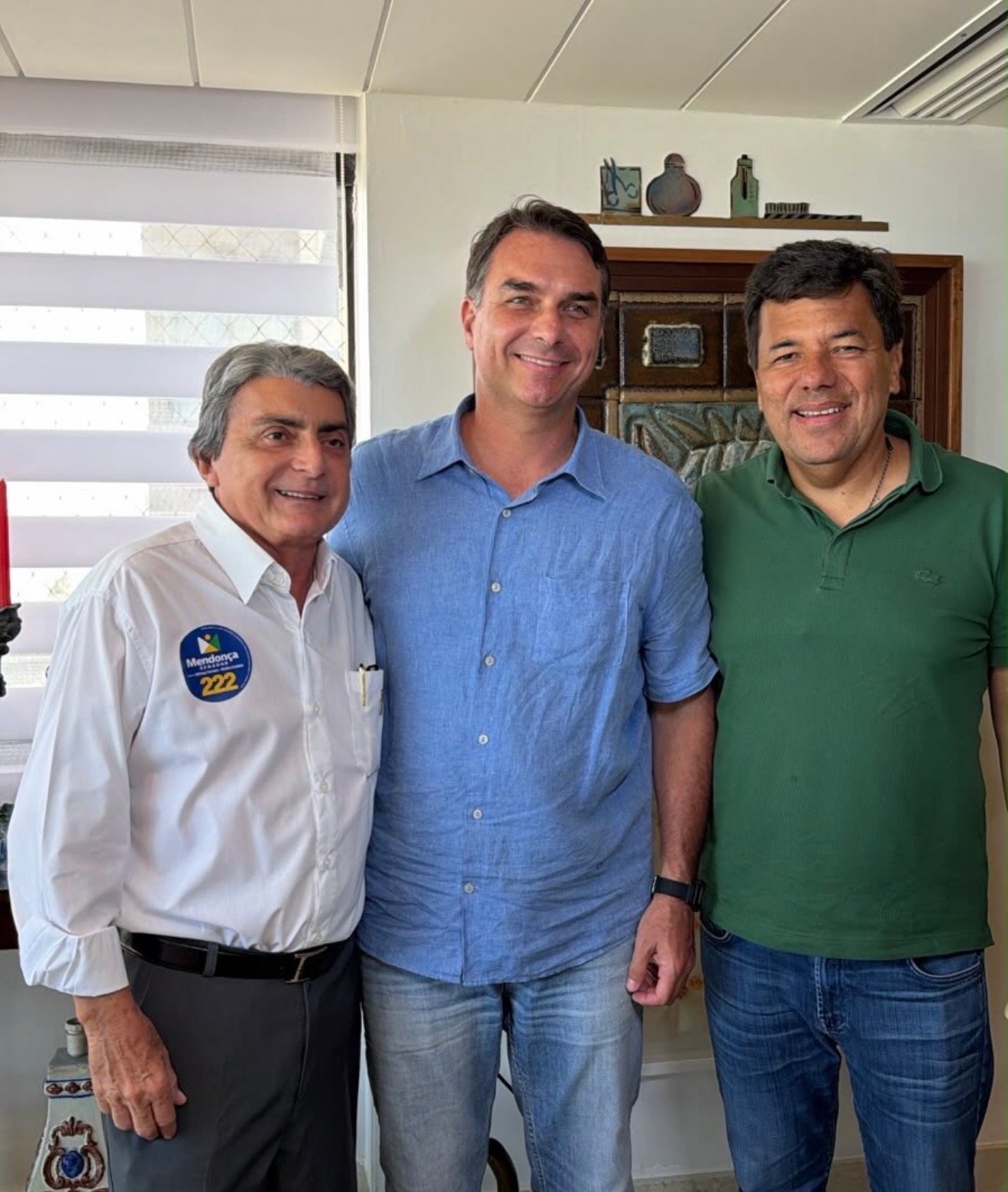 Gilvandro Estrela declara apoio a Flávio Bolsonaro para presidente ao lado de Mendonça