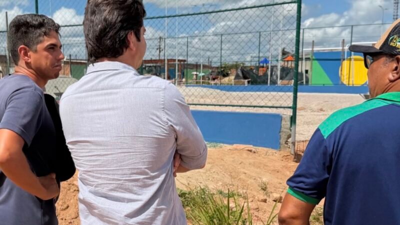 Xexéu: Prefeito Thiago de Miel visita obras avançadas do Complexo Esportivo