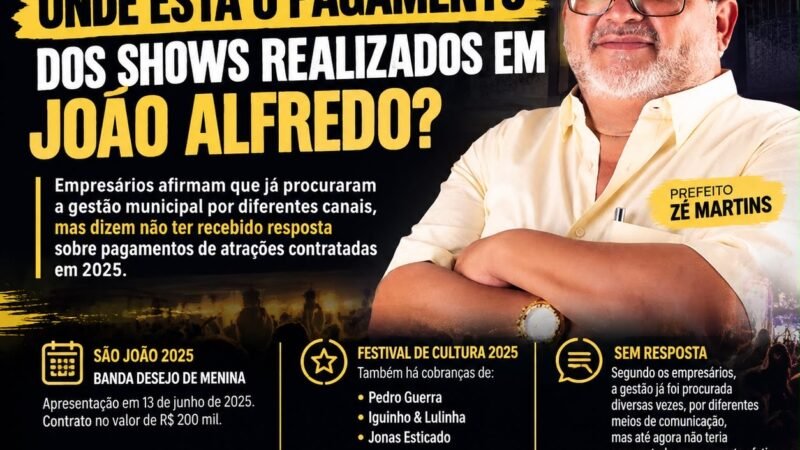 UM ANO DEPOIS, EMPRESÁRIOS AINDA COBRAM RESPOSTAS DA PREFEITURA DE JOÃO ALFREDO