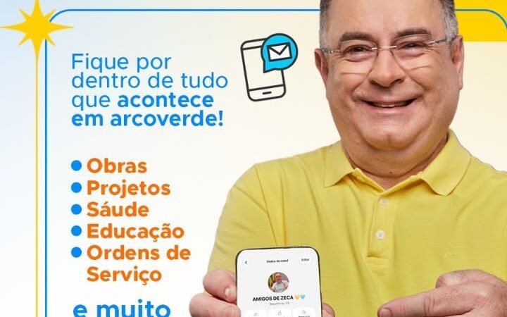 Zeca Cavalcanti cria canal no WhatsApp para ampliar comunicação com a população