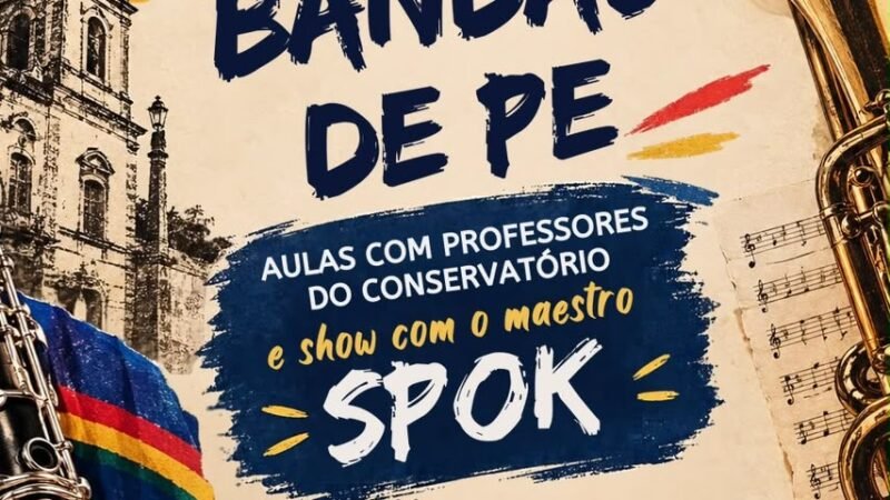 Arcoverde recebe projeto Bandas de PE com formação musical e oficina especial do maestro Spok